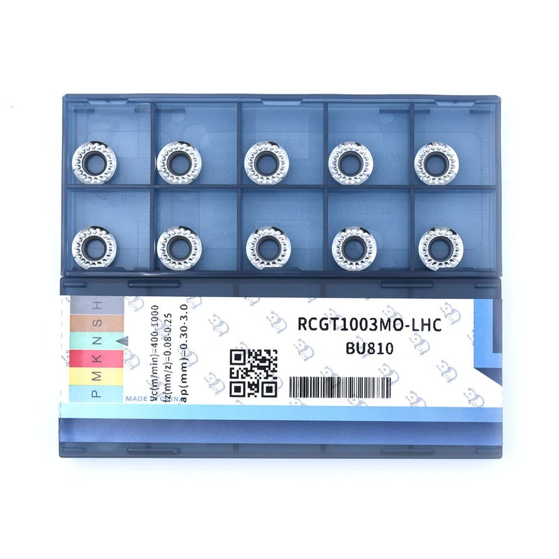 CDBP RCGT1003MO Aluminum Turning Insert R5 Round Milling Insets for SGCR/L SRDCN Milling Tool Holders, 10Pcs. - Image 1